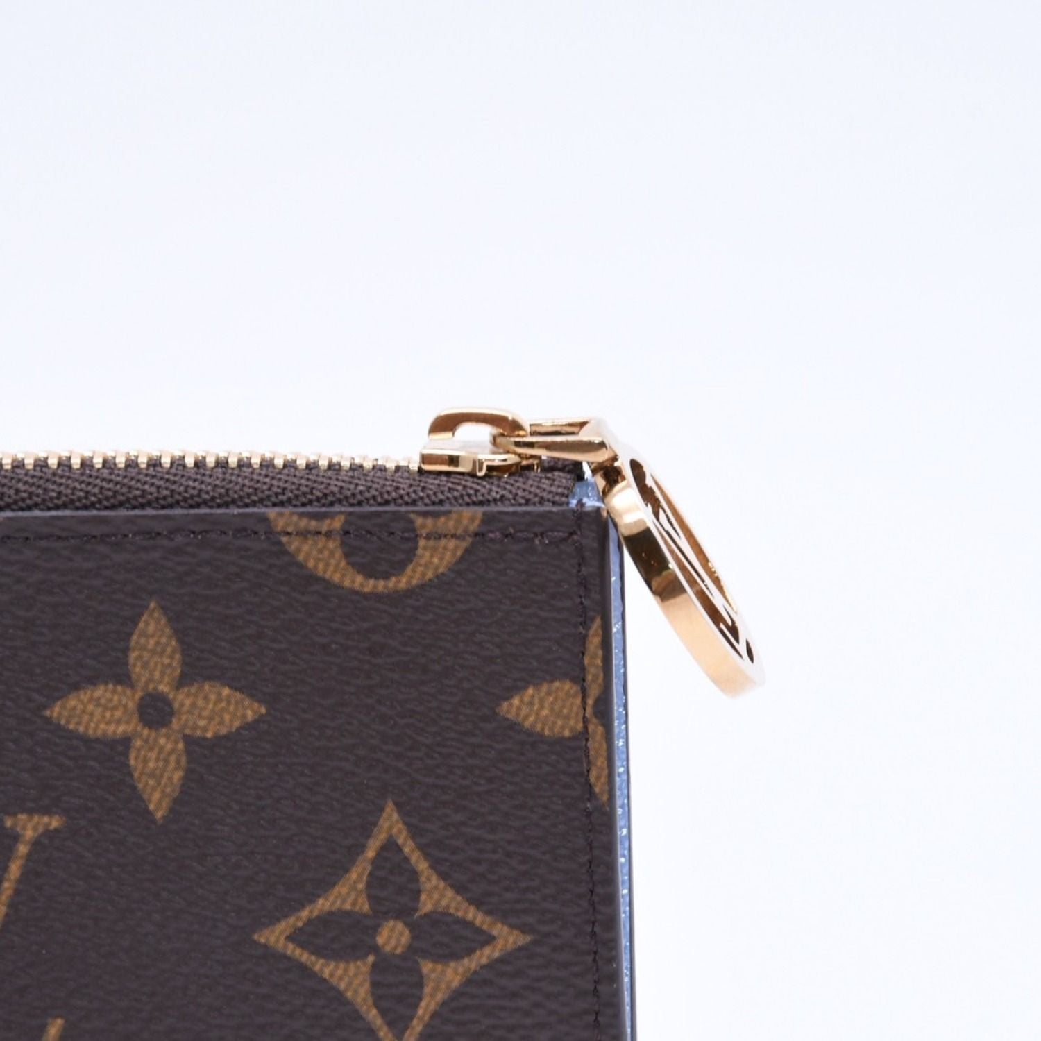 Louis Vuitton Card Case Romy Coin Purse Monogram Blue Frost — view 8