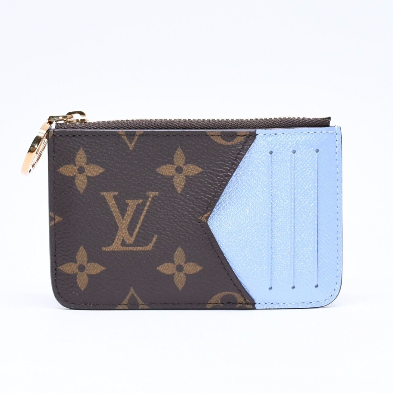 Louis Vuitton Card Case Romy Coin Purse Monogram Blue Frost — view 2