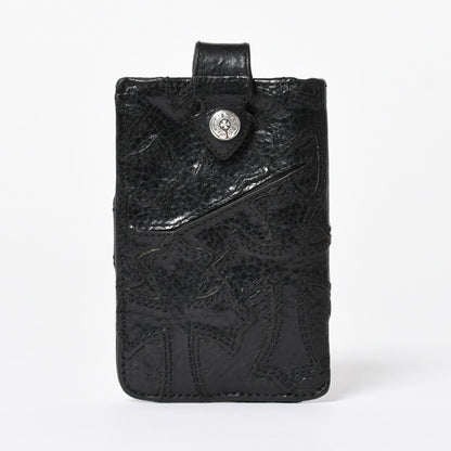 Chrome Hearts Cemetery Cross Patch Card Case Black Silver Scroll Label Logo 925