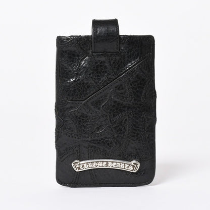 Chrome Hearts Cemetery Cross Patch Card Case Black Silver Scroll Label Logo 925 — view 2