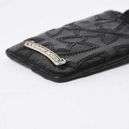 Chrome Hearts Cemetery Cross Patch Card Case Black Silver Scroll Label Logo 925 — view 8