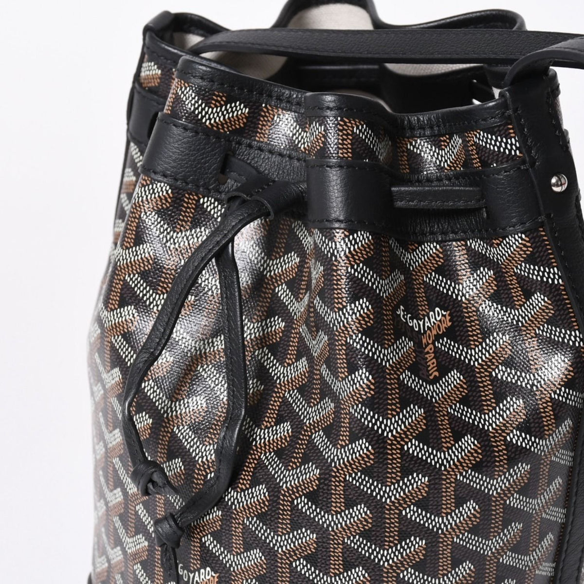 Goyard Petit Flo Bucket Bag Black Calfskin — view 5