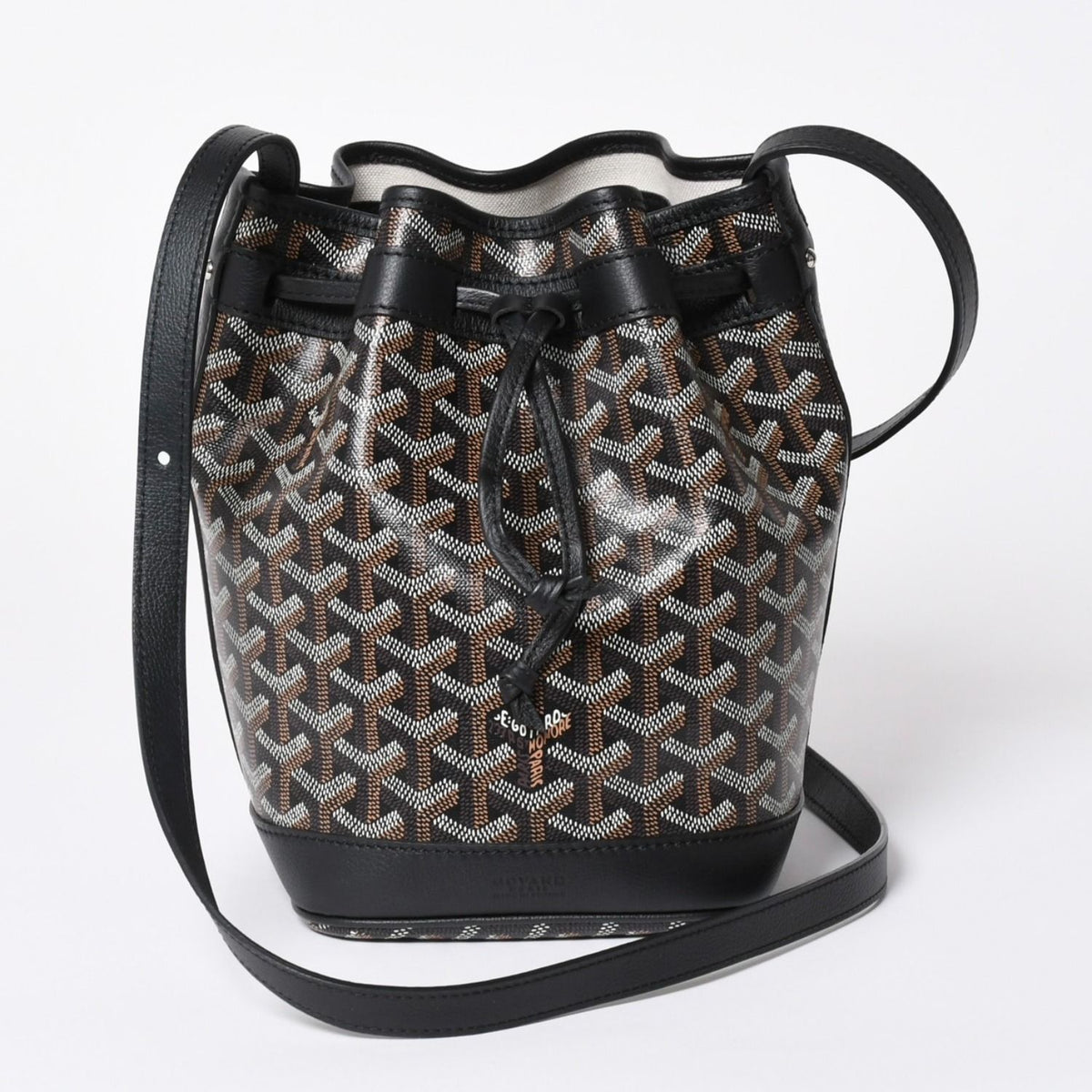 Goyard Petit Flo Bucket Bag Black Calfskin