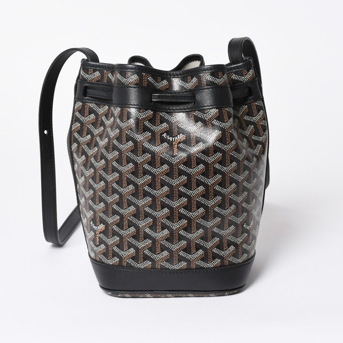 Goyard Petit Flo Bucket Bag Black Calfskin — view 2