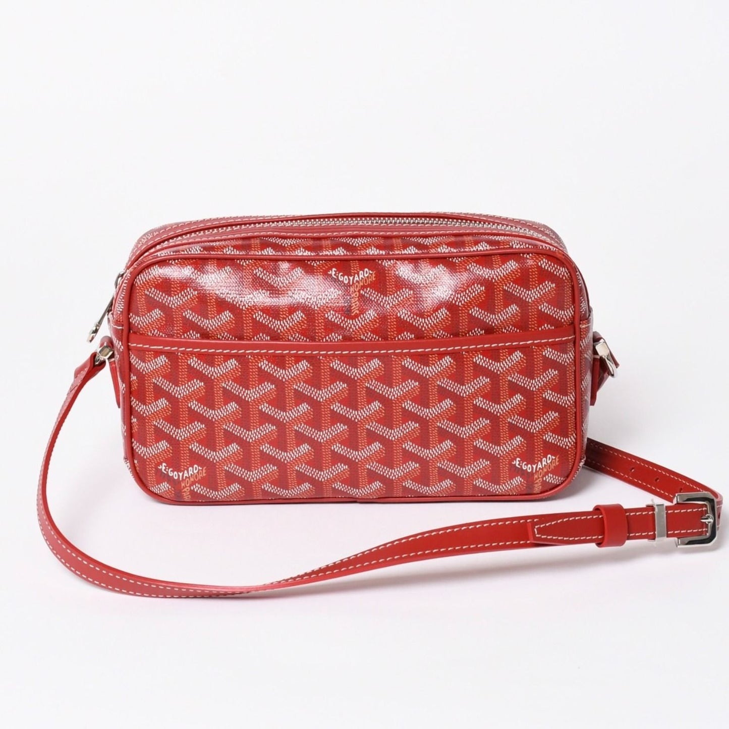 Goyard Cup Vert PM Shoulder Bag Red Silver