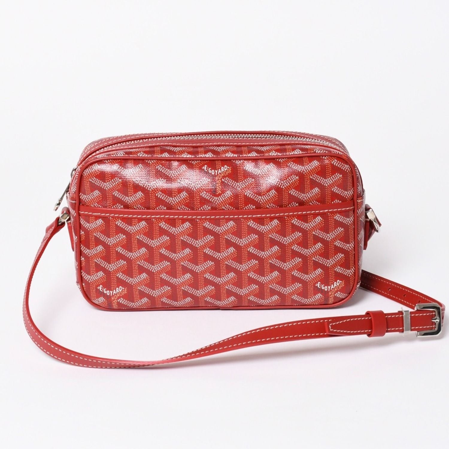 Goyard Cup Vert PM Shoulder Bag Red Silver