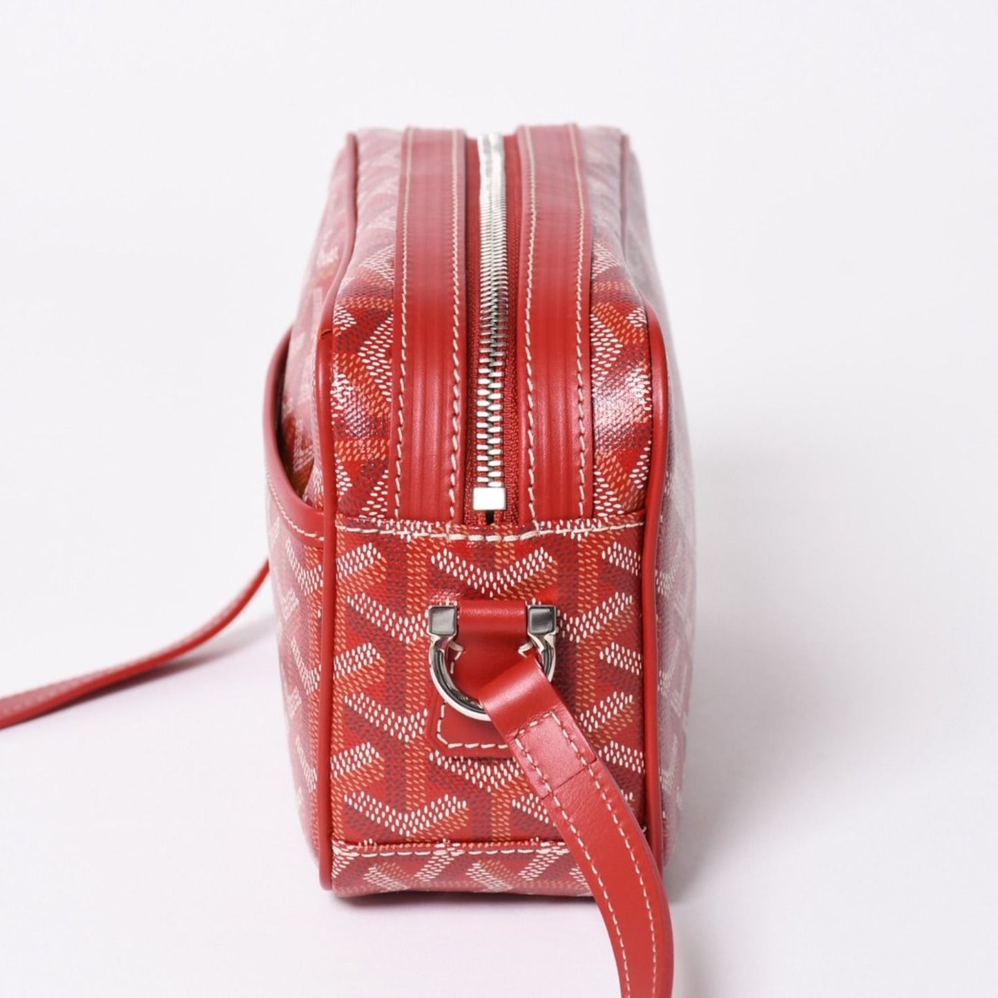Goyard Cup Vert PM Shoulder Bag Red Silver — view 4