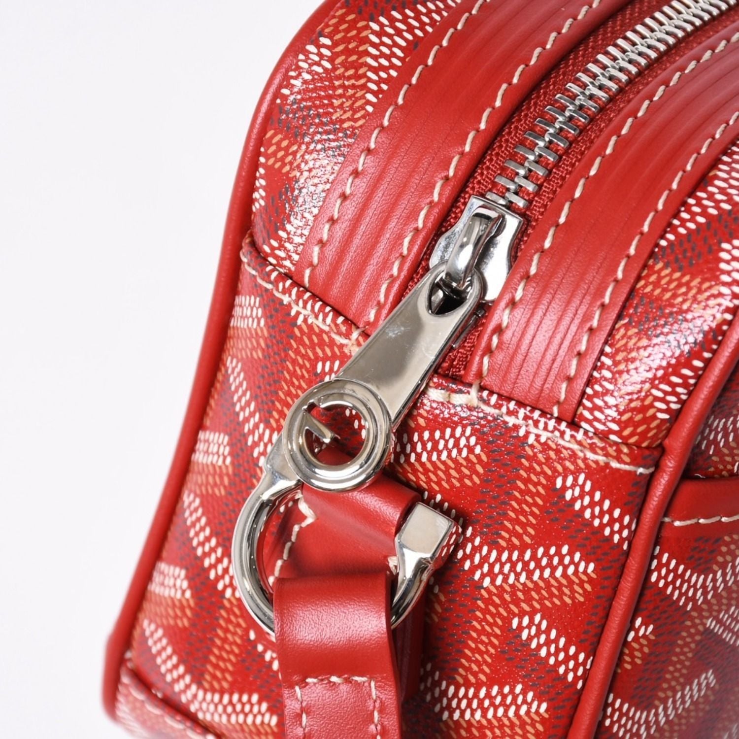 Goyard Cup Vert PM Shoulder Bag Red Silver — view 6