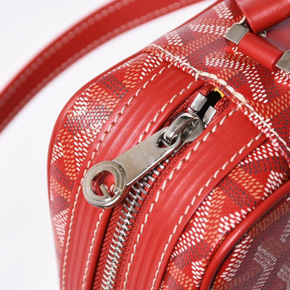 Goyard Cup Vert PM Shoulder Bag Red Silver — view 7
