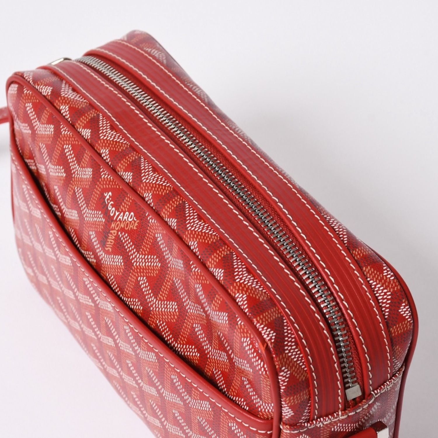 Goyard Cup Vert PM Shoulder Bag Red Silver — view 5