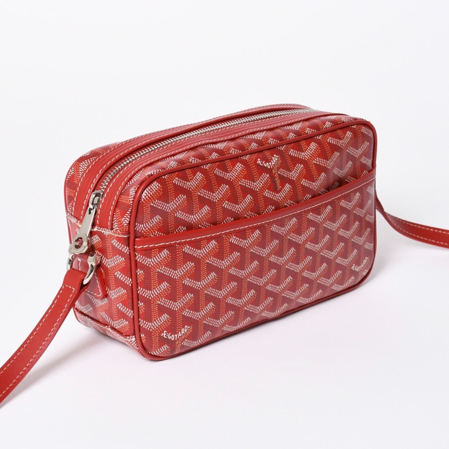 Goyard Cup Vert PM Shoulder Bag Red Silver — view 3