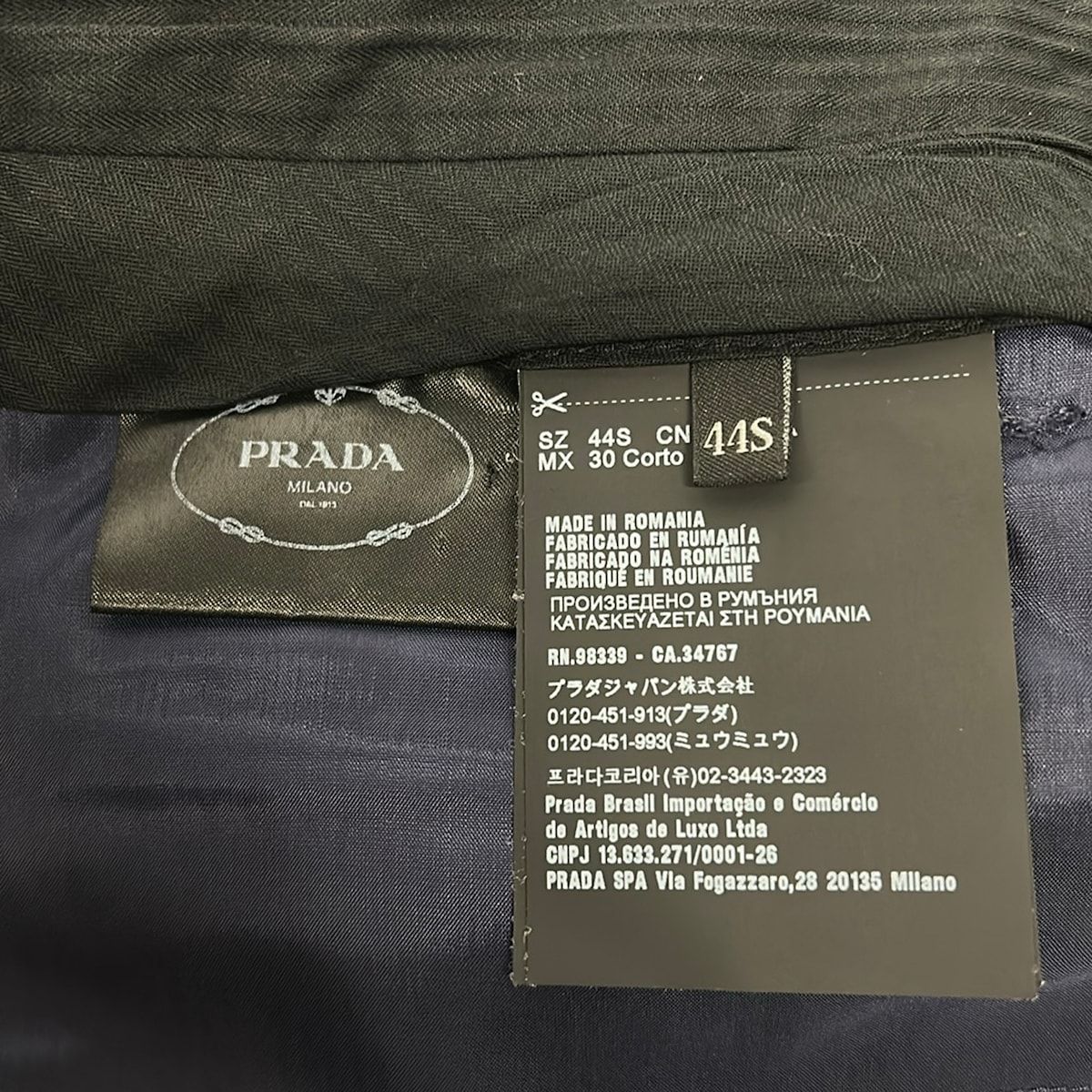 Prada Pants Dark Navy Black Full Length — view 3