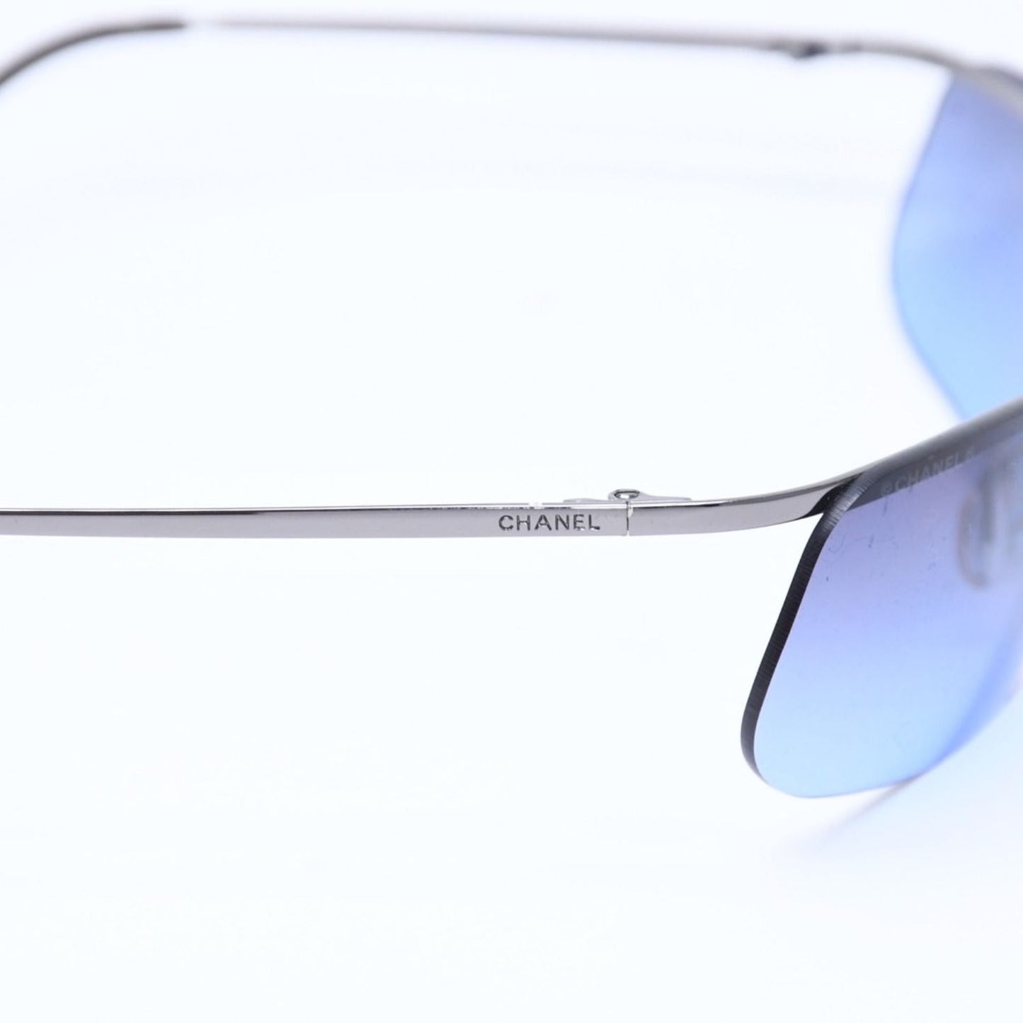 Chanel Half Rim Sunglasses Eyewear Blue Lens — view 8