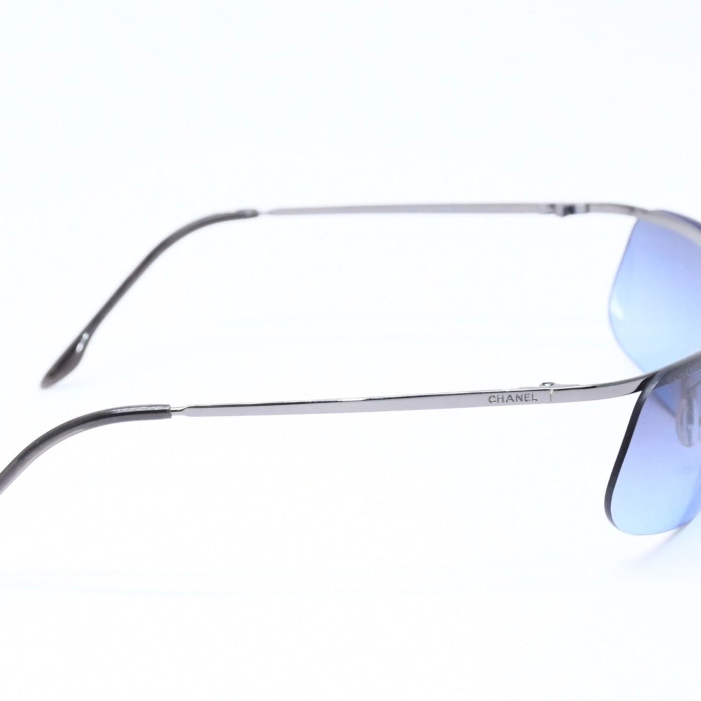 Chanel Half Rim Sunglasses Eyewear Blue Lens — view 5