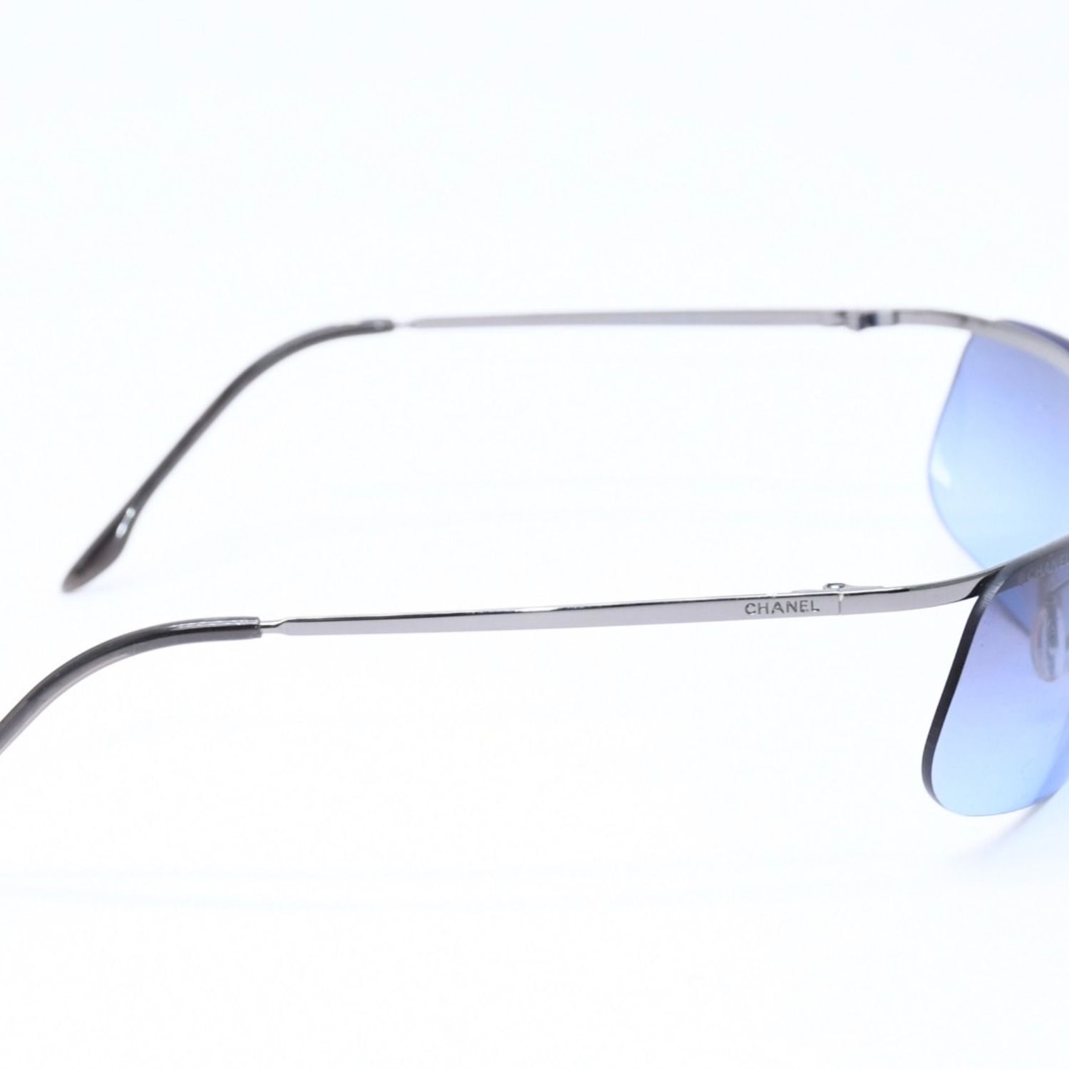 Chanel Half Rim Sunglasses Eyewear Blue Lens — view 5