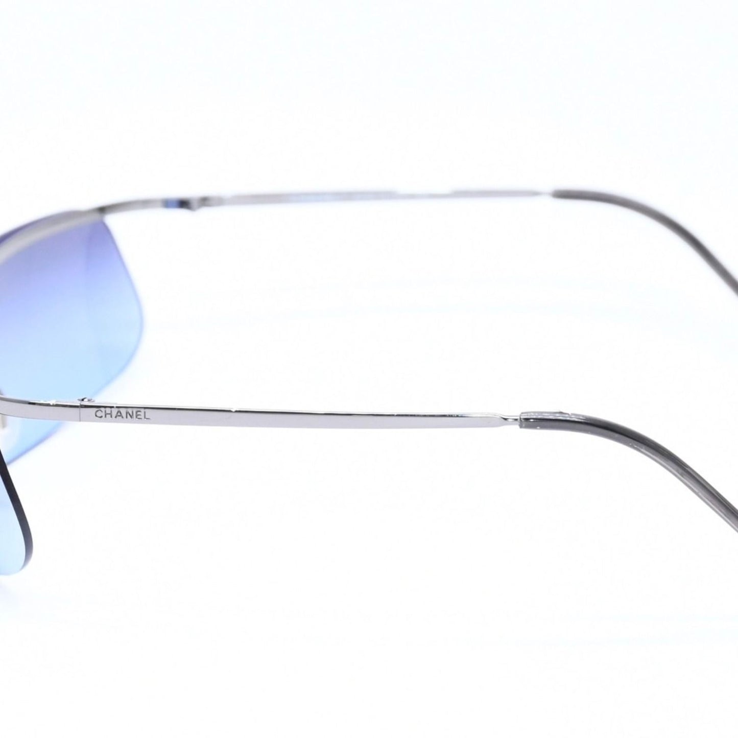 Chanel Half Rim Sunglasses Eyewear Blue Lens — view 6