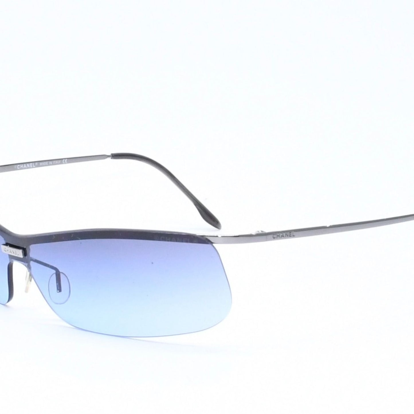 Chanel Half Rim Sunglasses Eyewear Blue Lens — view 3