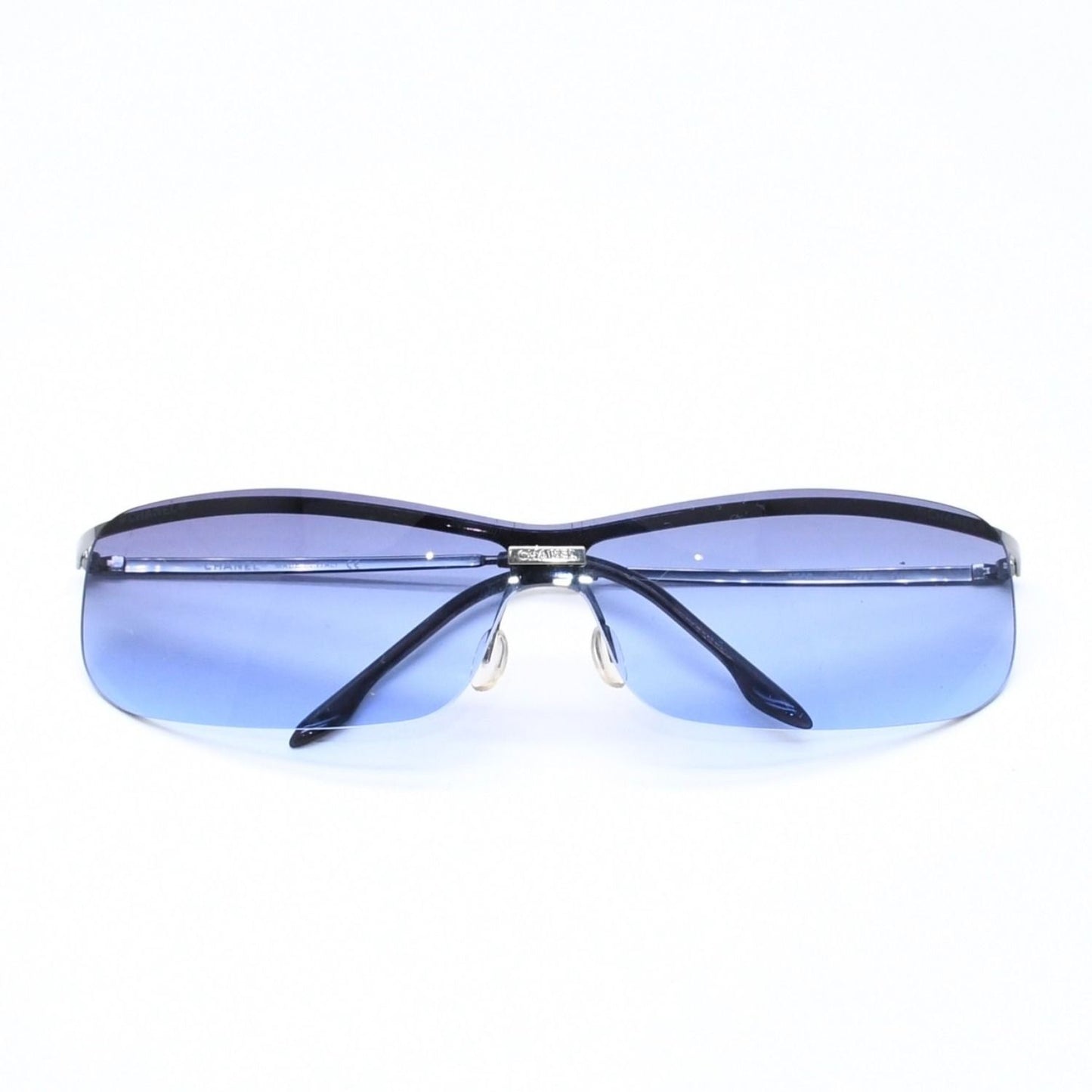 Chanel Half Rim Sunglasses Eyewear Blue Lens — view 2