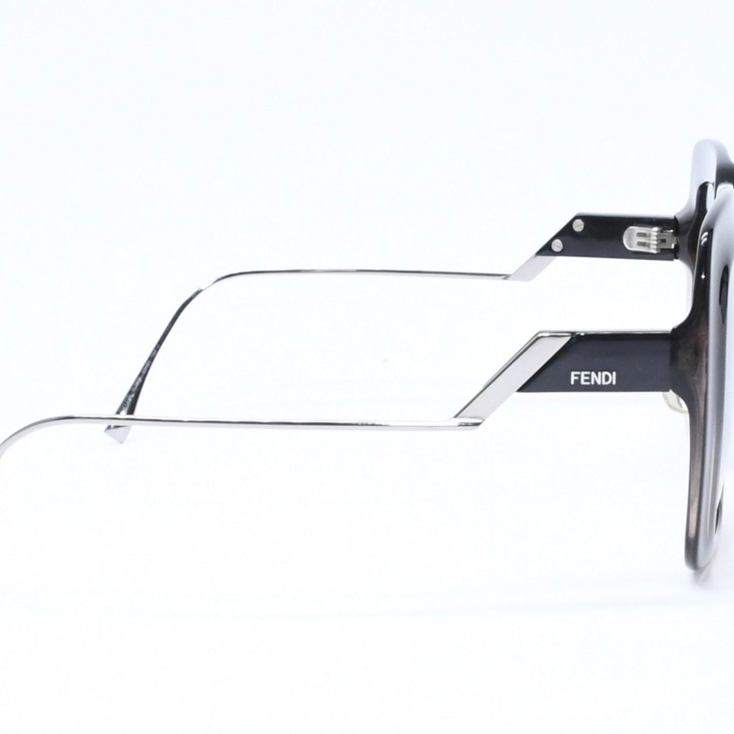 Fendi Sunglasses Eyewear FF Square Black Metal Acetate — view 5