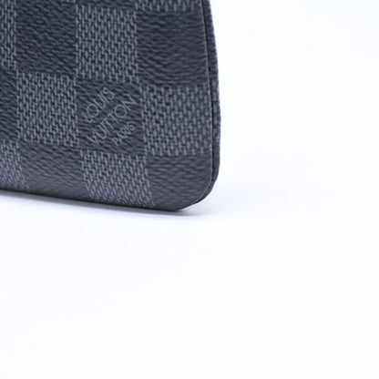 Louis Vuitton Pochette Cles Coin Purse Damier Graphite Canvas Black Gray Silver — view 5