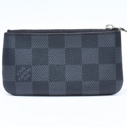 Louis Vuitton Pochette Cles Coin Purse Damier Graphite Canvas Black Gray Silver — view 3