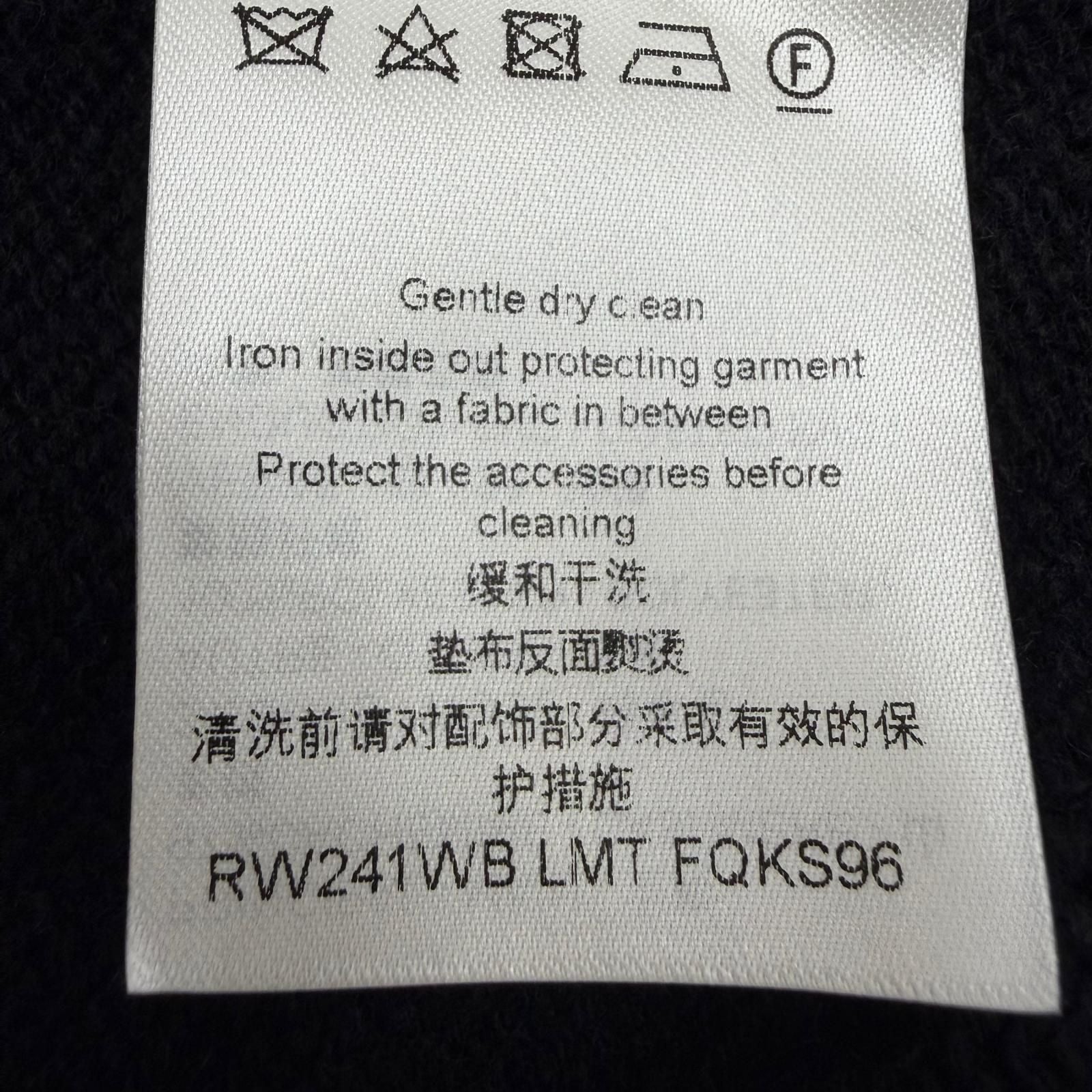 Louis Vuitton Cashmere Wool Bead Decoration Monogram Short Sleeve Knit Black — view 8