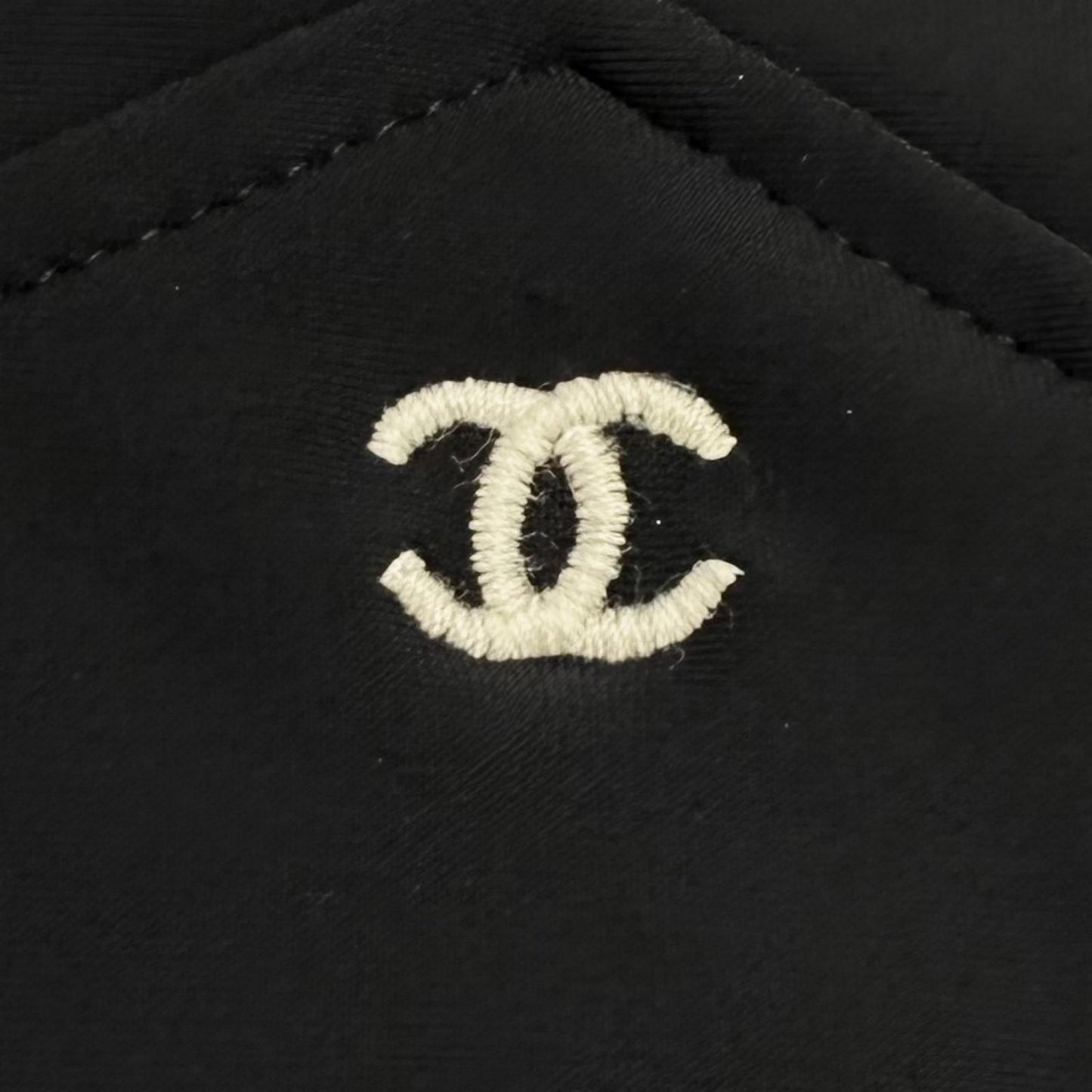 Chanel Vintage 97c CC Logo Embroidery Sleeveless Maillot Dress Black 38 — view 5
