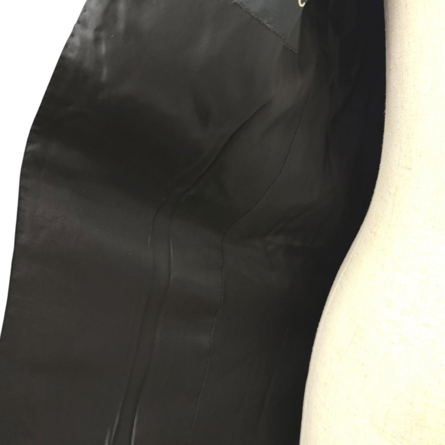 Gucci Vintage Wool 100% Tom Ford Era Single Chesterfield Long Coat Black 48 — view 5