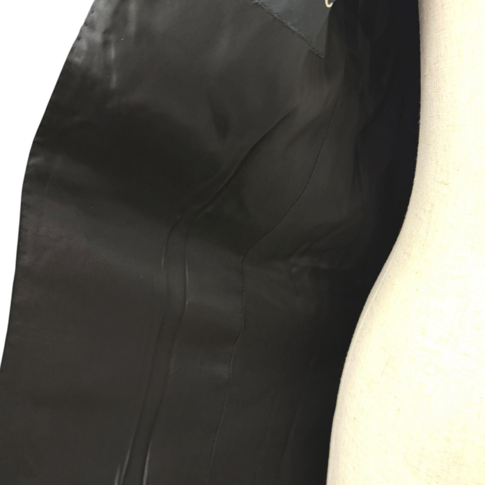 Gucci Vintage Wool 100% Tom Ford Era Single Chesterfield Long Coat Black 48 — view 5