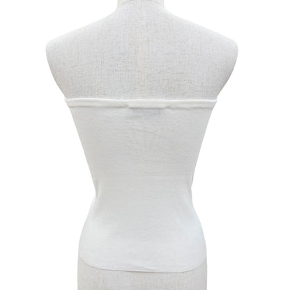 Miu Miu Cotton Knit Logo Bear Top White Sweater 36 — view 4