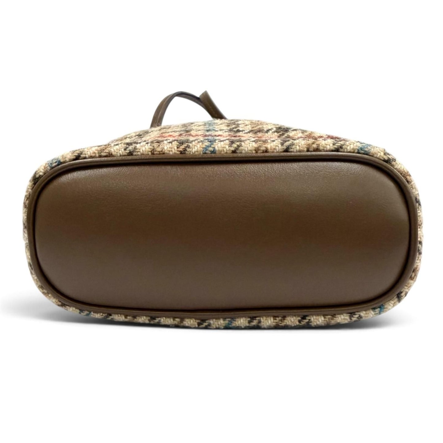Miu Miu Logo Leather Use Houndstooth Tweed Shoulder Bag Multi — view 6