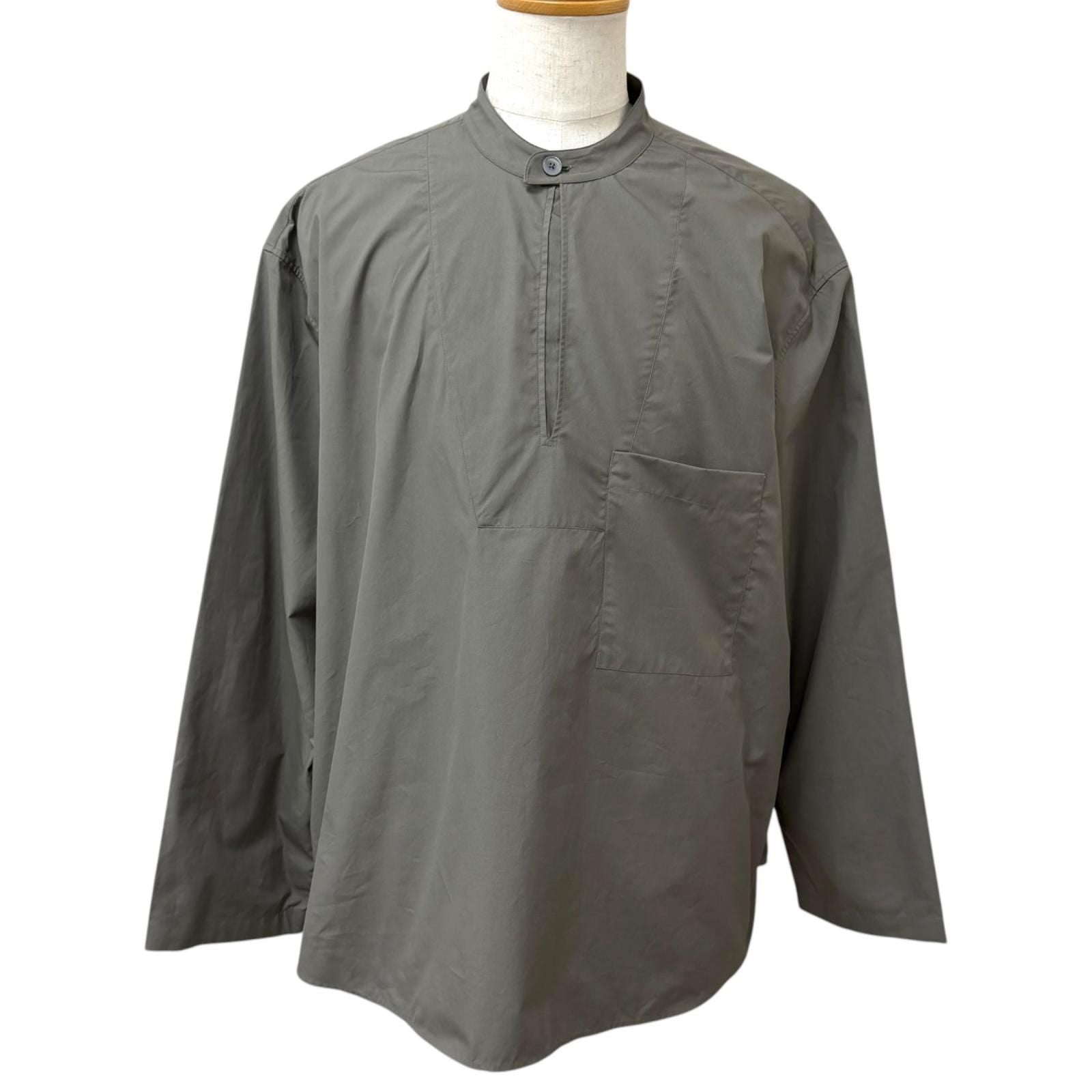 Hermes Pullover Valouse Shirt Boxy Fit Long Sleeve Charcoal Sweater 42
