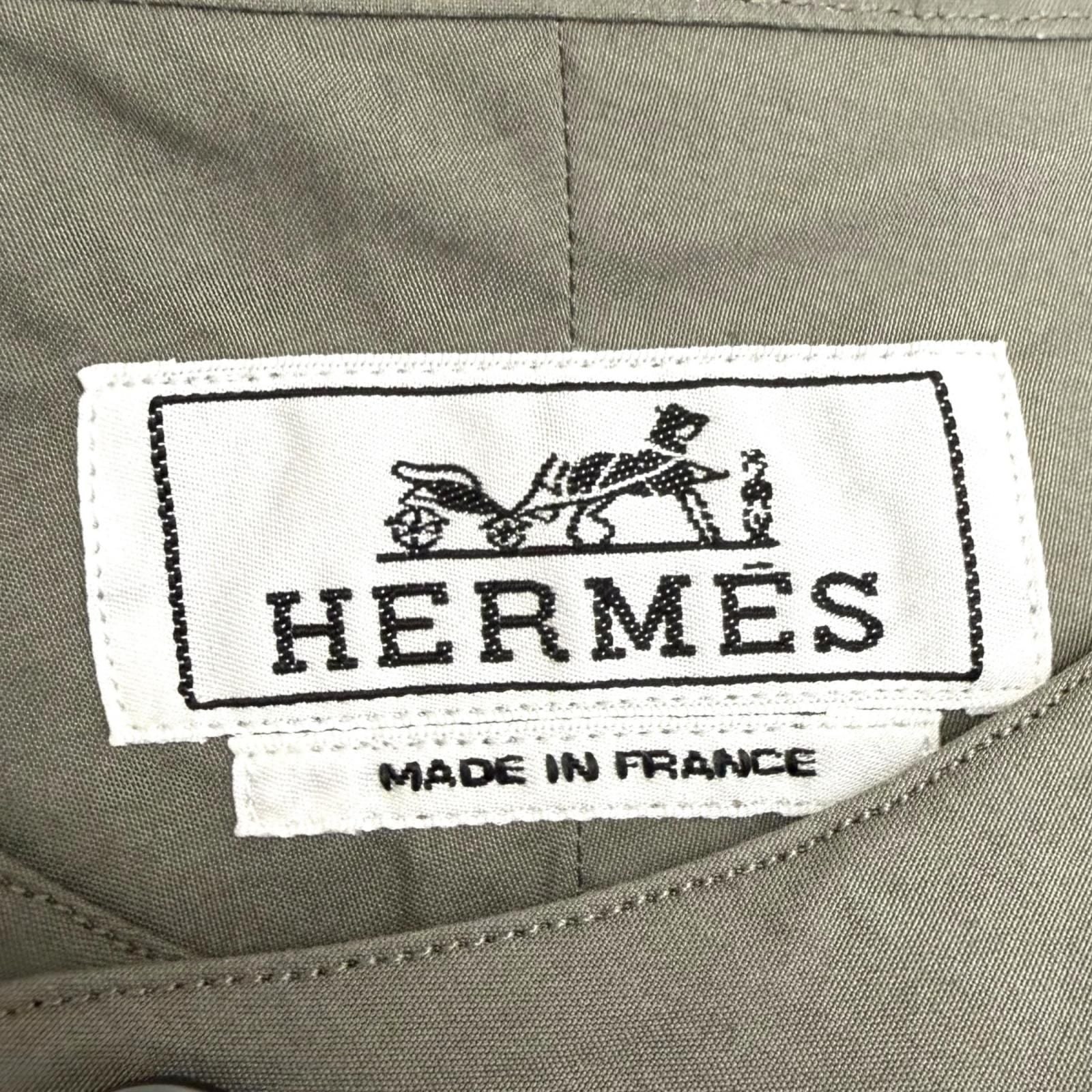 Hermes Pullover Valouse Shirt Boxy Fit Long Sleeve Charcoal Sweater 42 — view 6