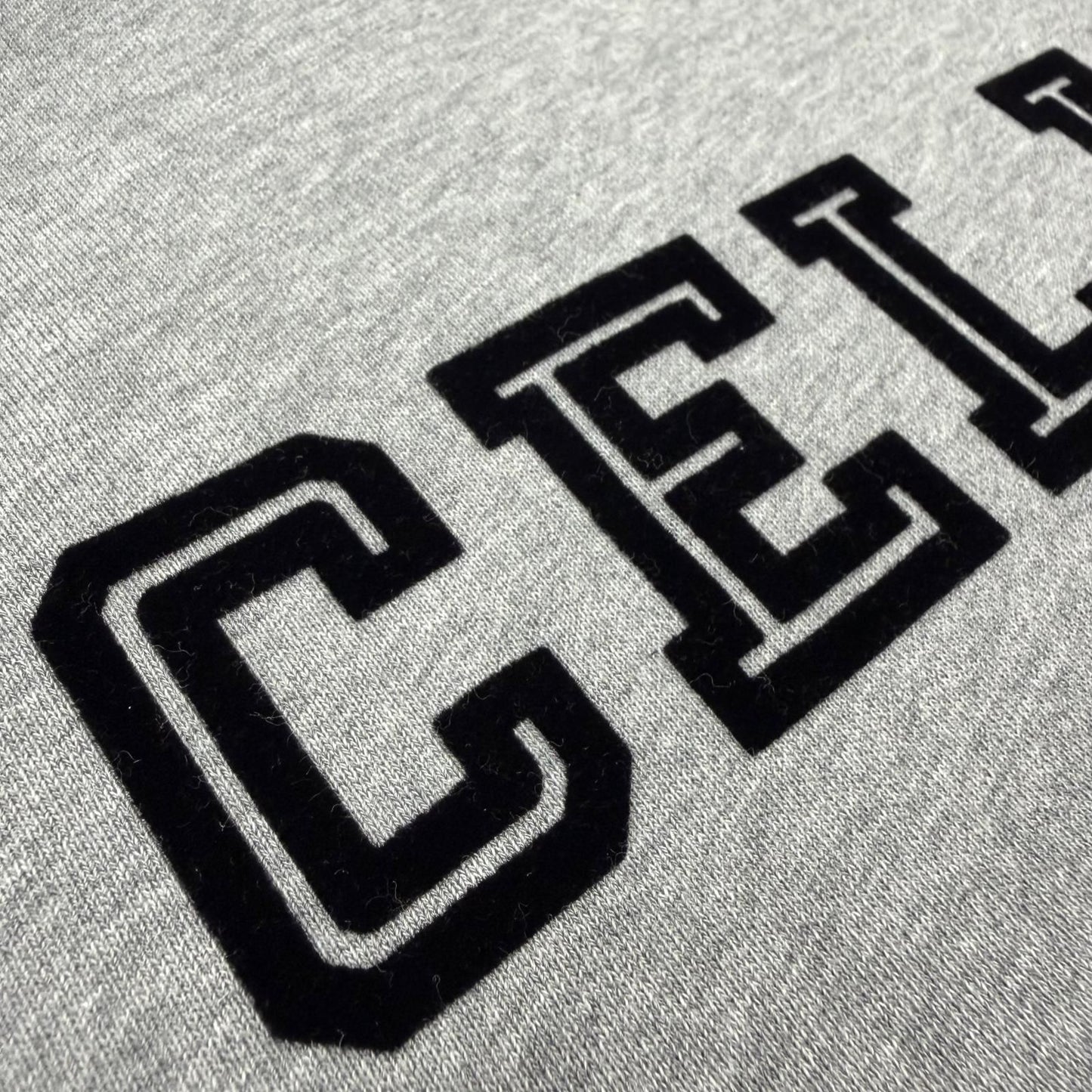 Celine Cotton 100% Logo Loose Hoodie Pullover Gray — view 5