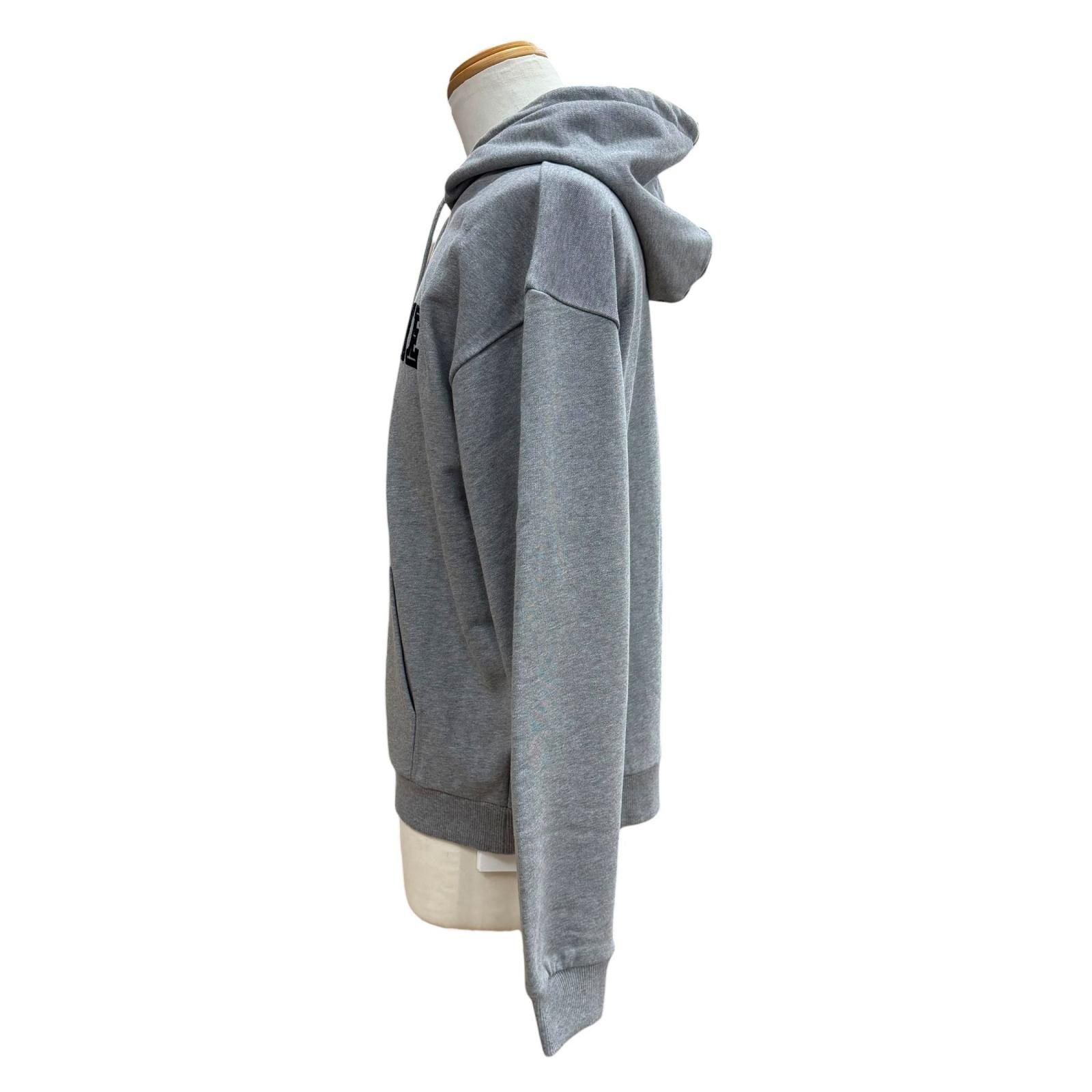 Celine Cotton 100% Logo Loose Hoodie Pullover Gray — view 3