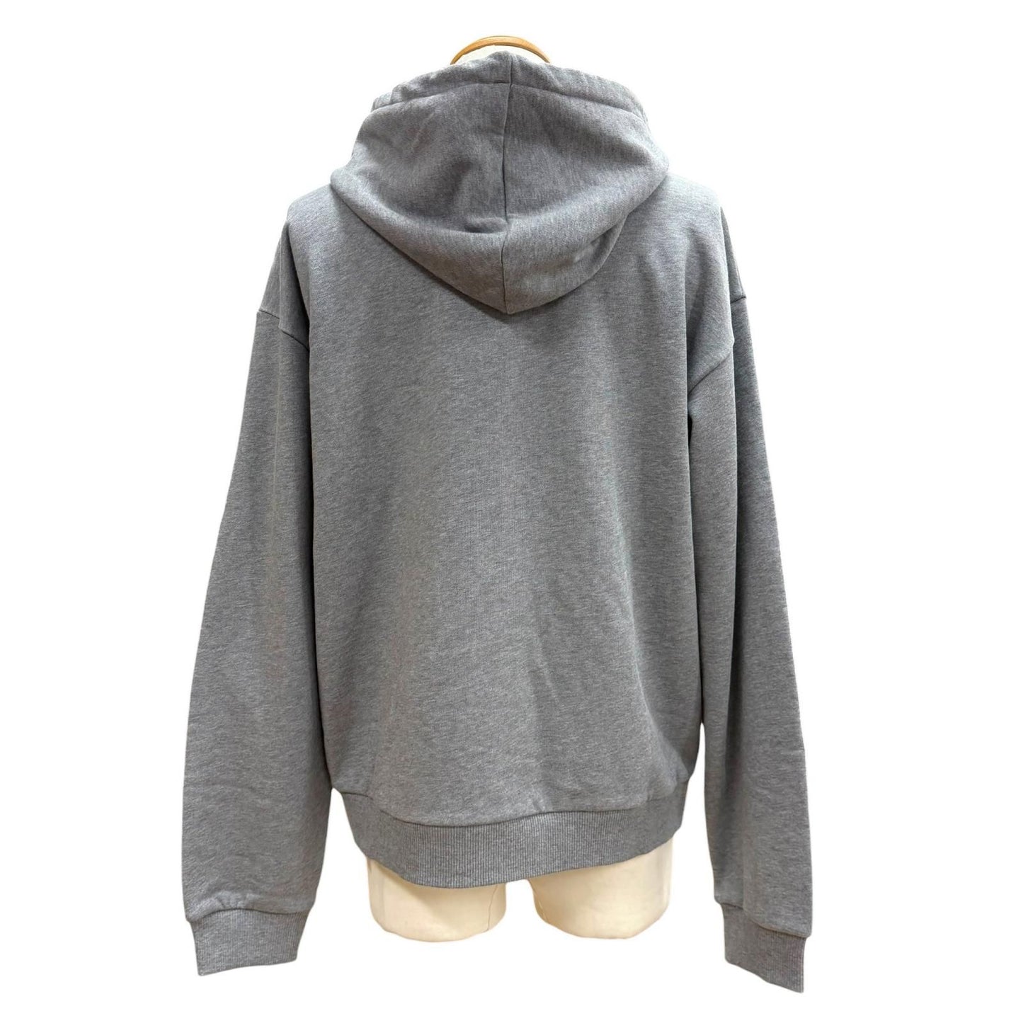 Celine Cotton 100% Logo Loose Hoodie Pullover Gray — view 4