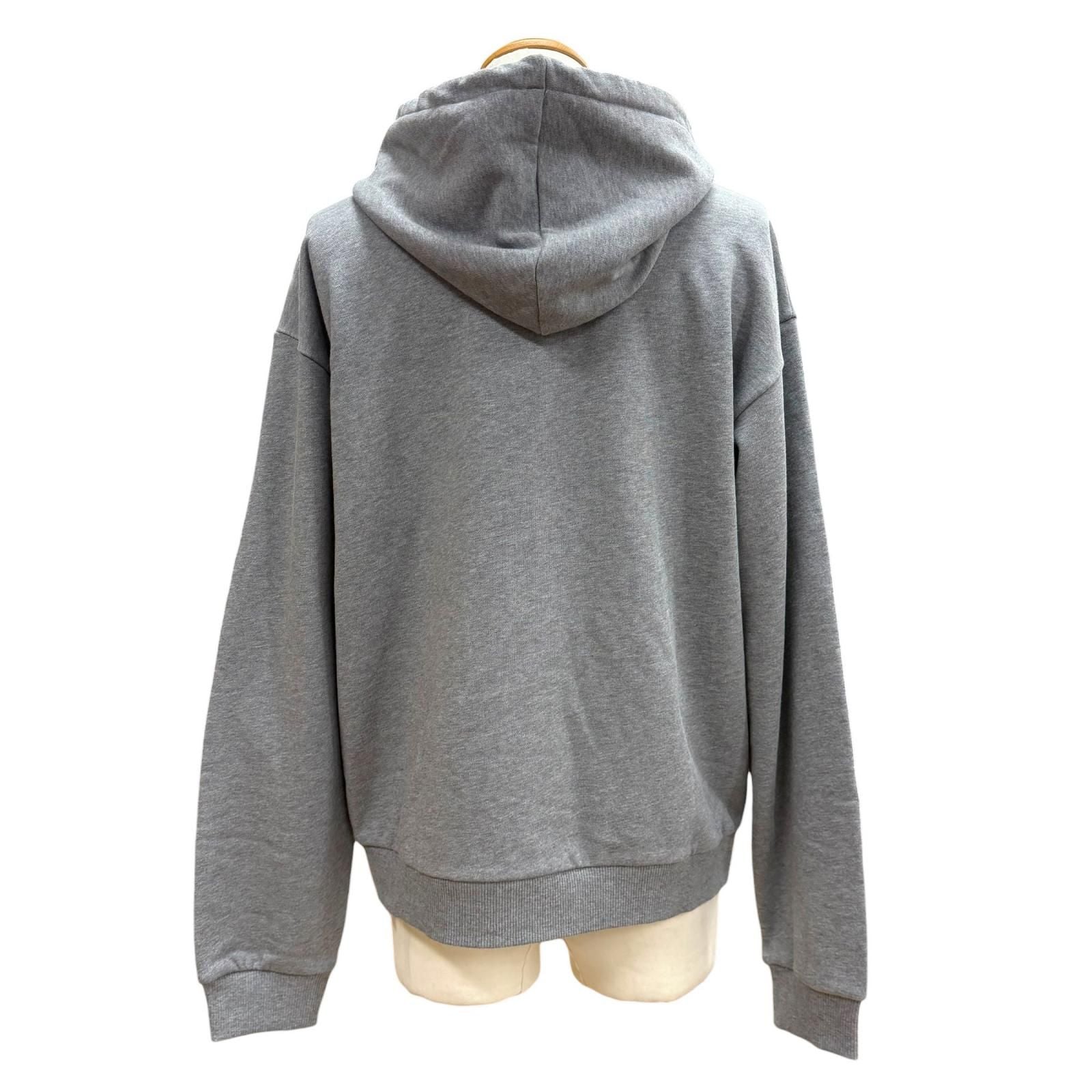 Celine Cotton 100% Logo Loose Hoodie Pullover Gray — view 4