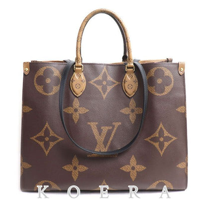Louis Vuitton On The Go GM Tote Bag Monogram Giant Reverse Brown