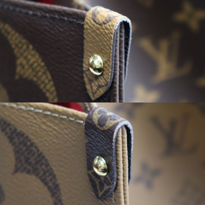 Louis Vuitton On The Go GM Tote Bag Monogram Giant Reverse Brown