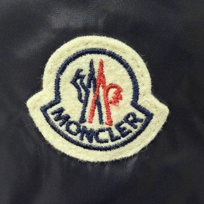 Moncler Maya Giubbotto Logo Patch Hooded Down Jacket Puffer Navy — view 7