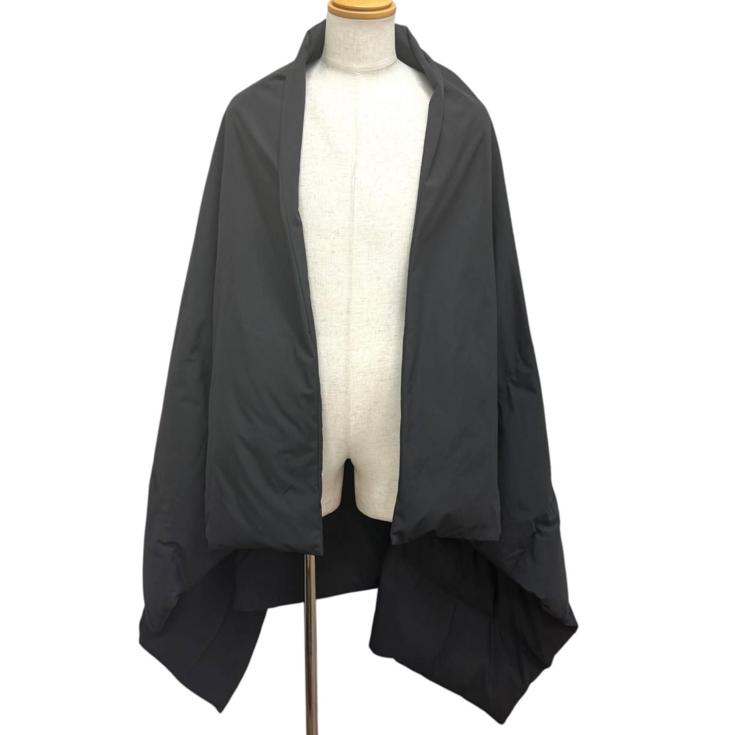 Balenciaga Oversized Poncho Cloak Coat Charcoal Gray
