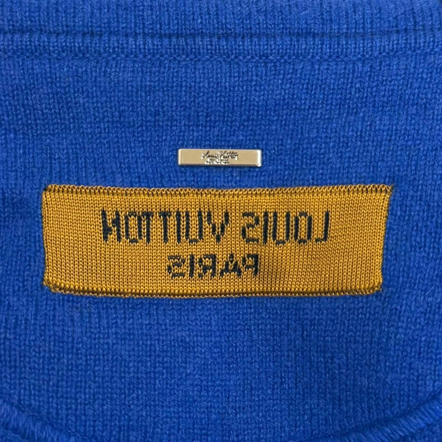 Louis Vuitton Cashmere Silk'in Side Out Logo Silver Plate Knit Hoodie — view 5