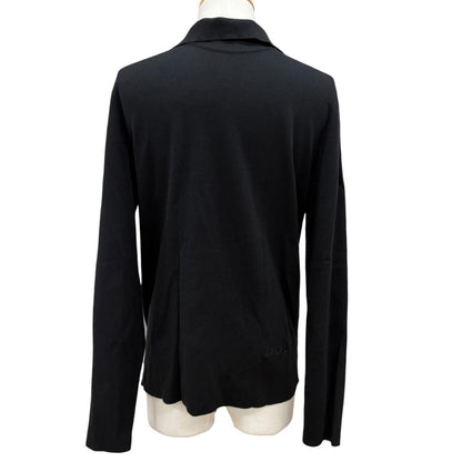 Dior Homme Logo Embroidered Driver's Knit Jacket Black — view 4