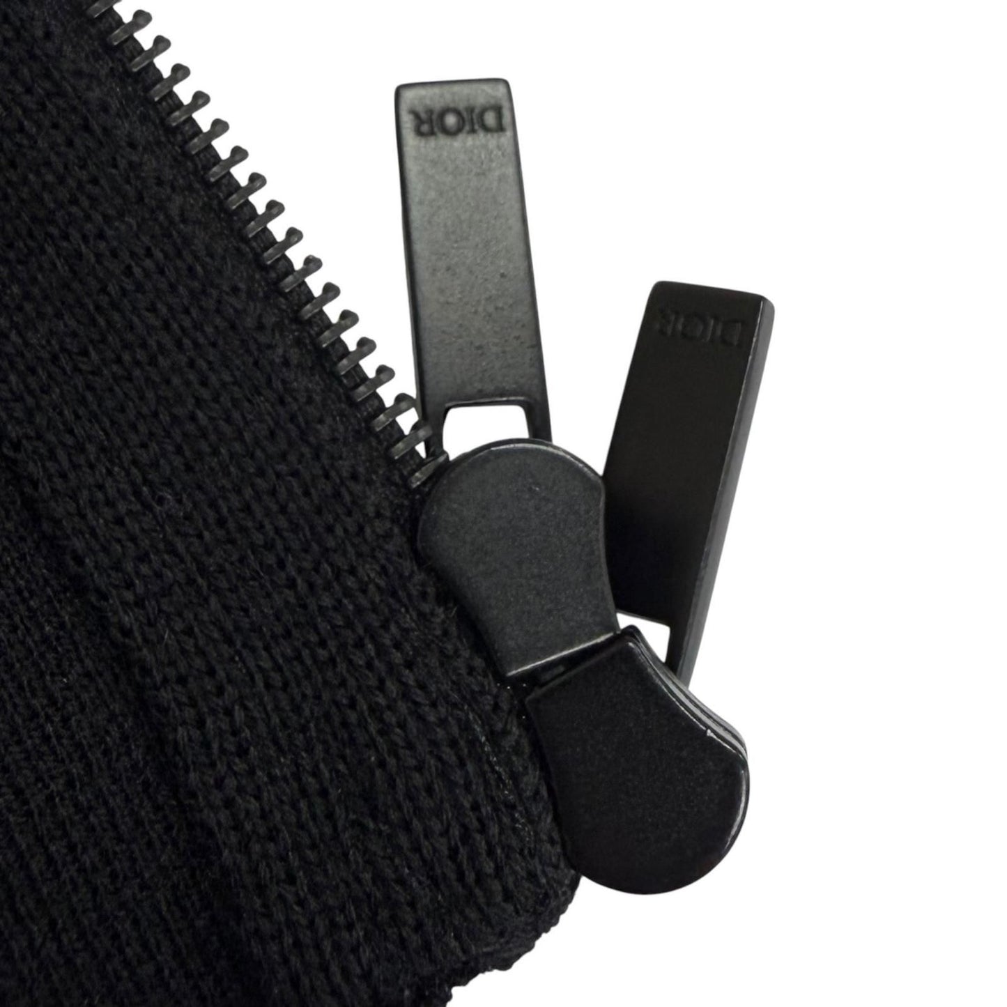 Dior Homme Logo Embroidered Driver's Knit Jacket Black — view 6