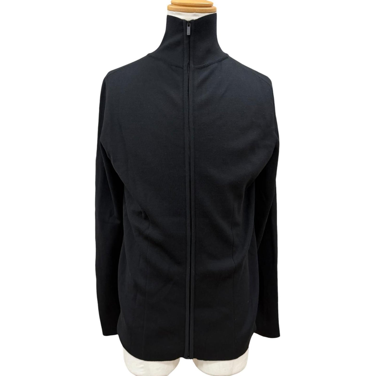 Dior Homme Logo Embroidered Driver's Knit Jacket Black