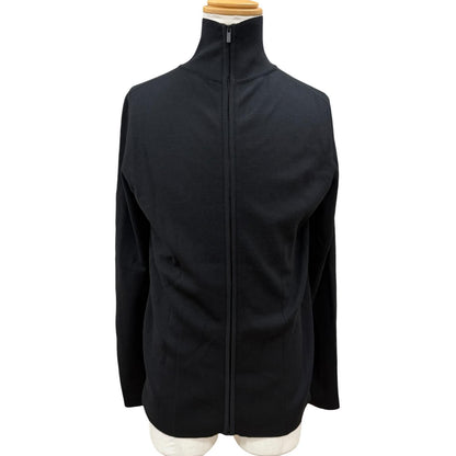Dior Homme Logo Embroidered Driver's Knit Jacket Black