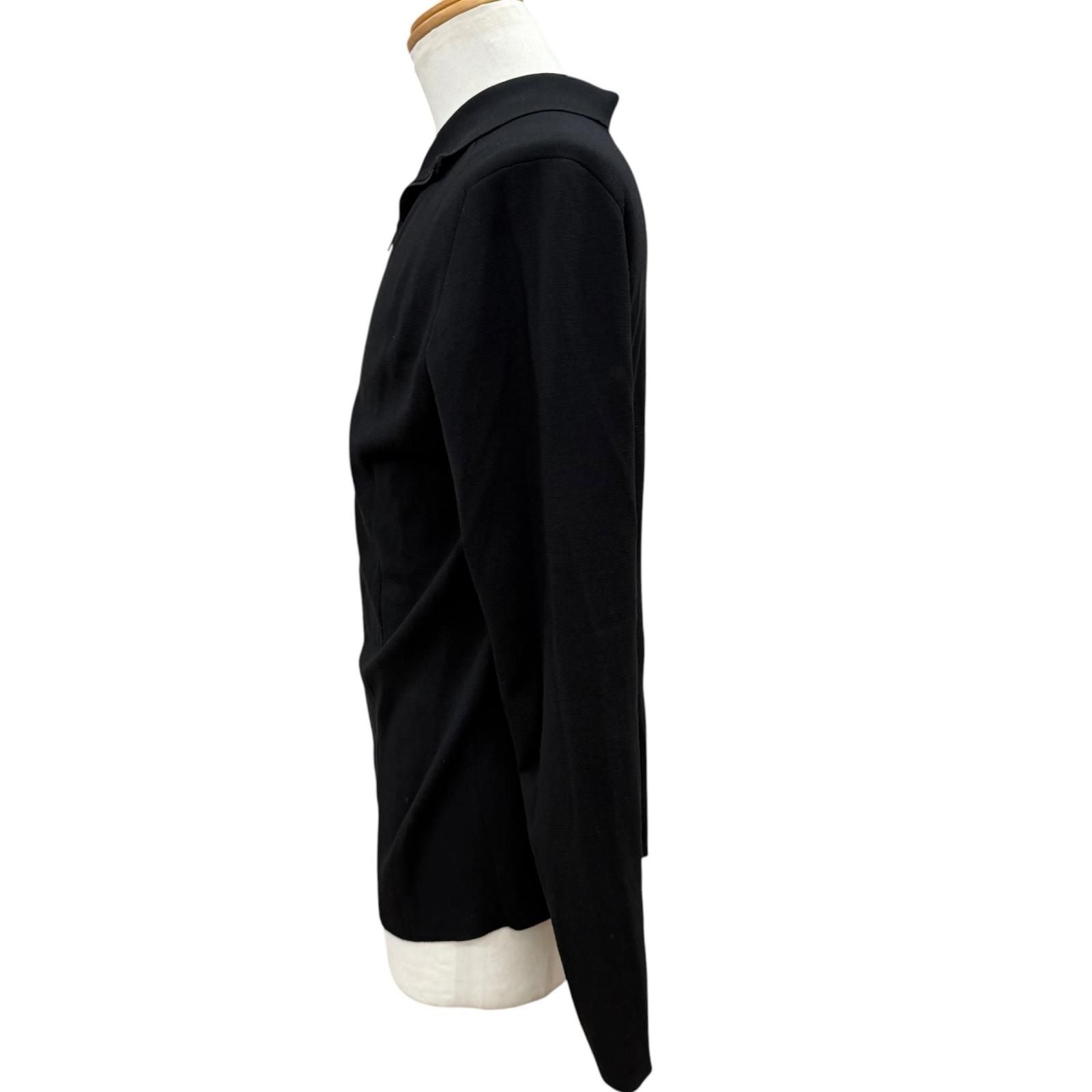 Dior Homme Logo Embroidered Driver's Knit Jacket Black — view 3