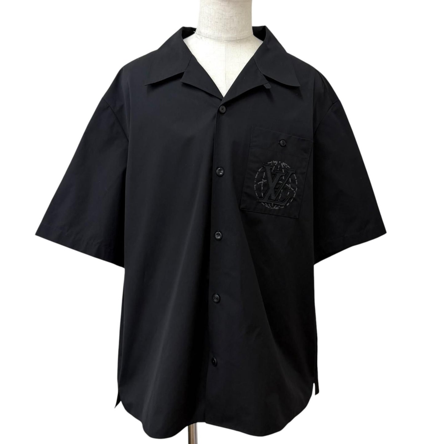 Louis Vuitton Embroidered Short Sleeve Shirt Sequin Open Collar