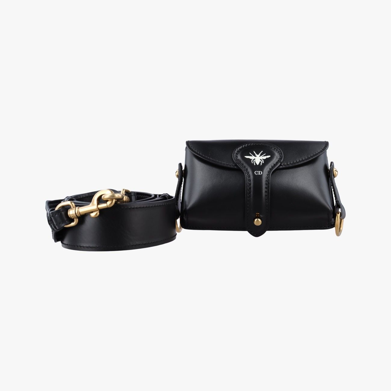 Dior Mini D-Bee Black Leather