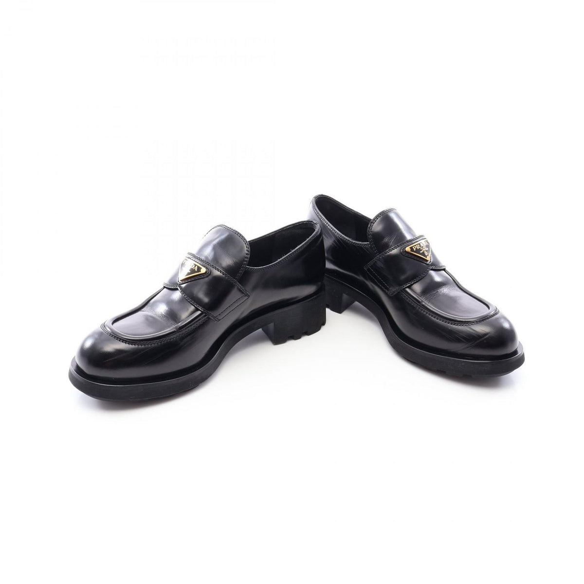 Prada Loafers Triangle Plate Leather — view 3